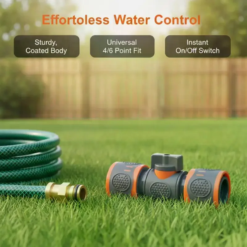 1PC Quick-connect Straight-through Valve With Switch, Quick-connect Water Pipe, Hose, Water  Connector, Accessories