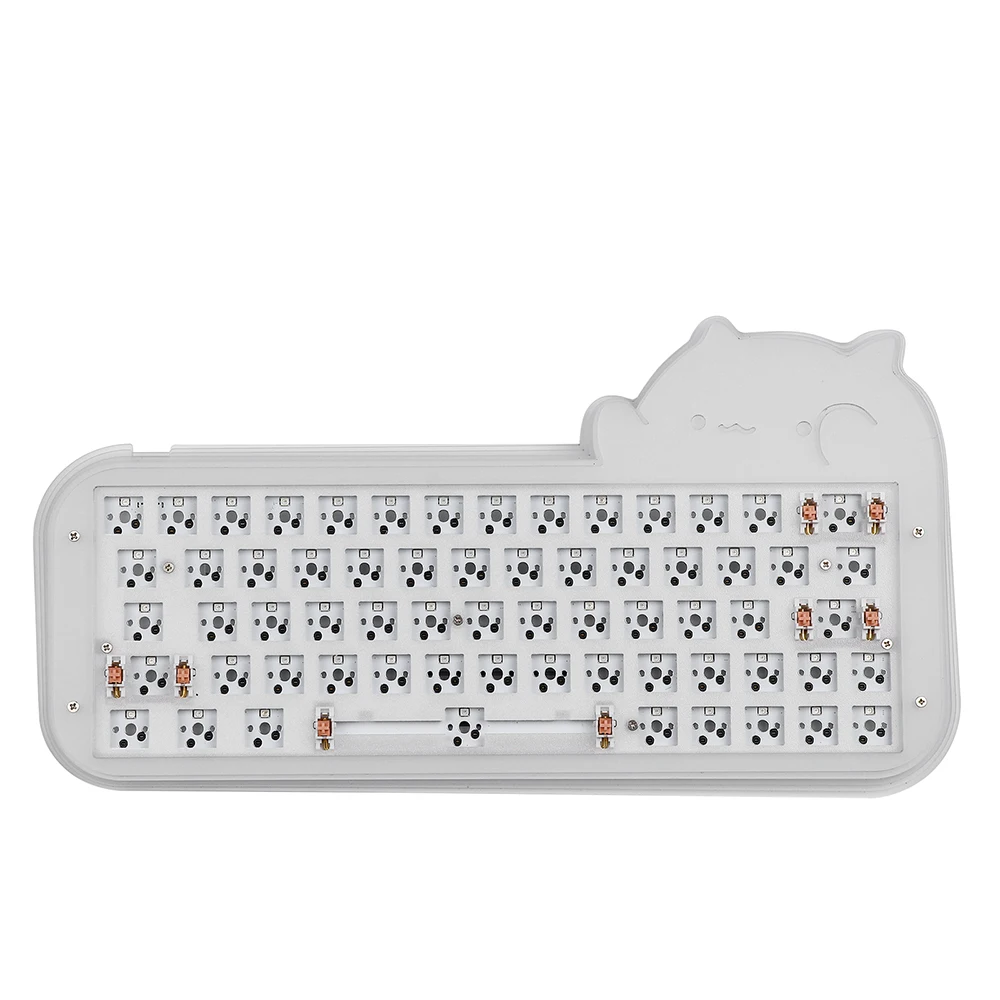 القطة الصغيرة 64 عدة 60% الساخن قابلة للتبديل الاكريليك RGB السلكية لوحة المفاتيح الميكانيكية هيكلى لتقوم بها بنفسك عدة عن طريق برمجة لطيف