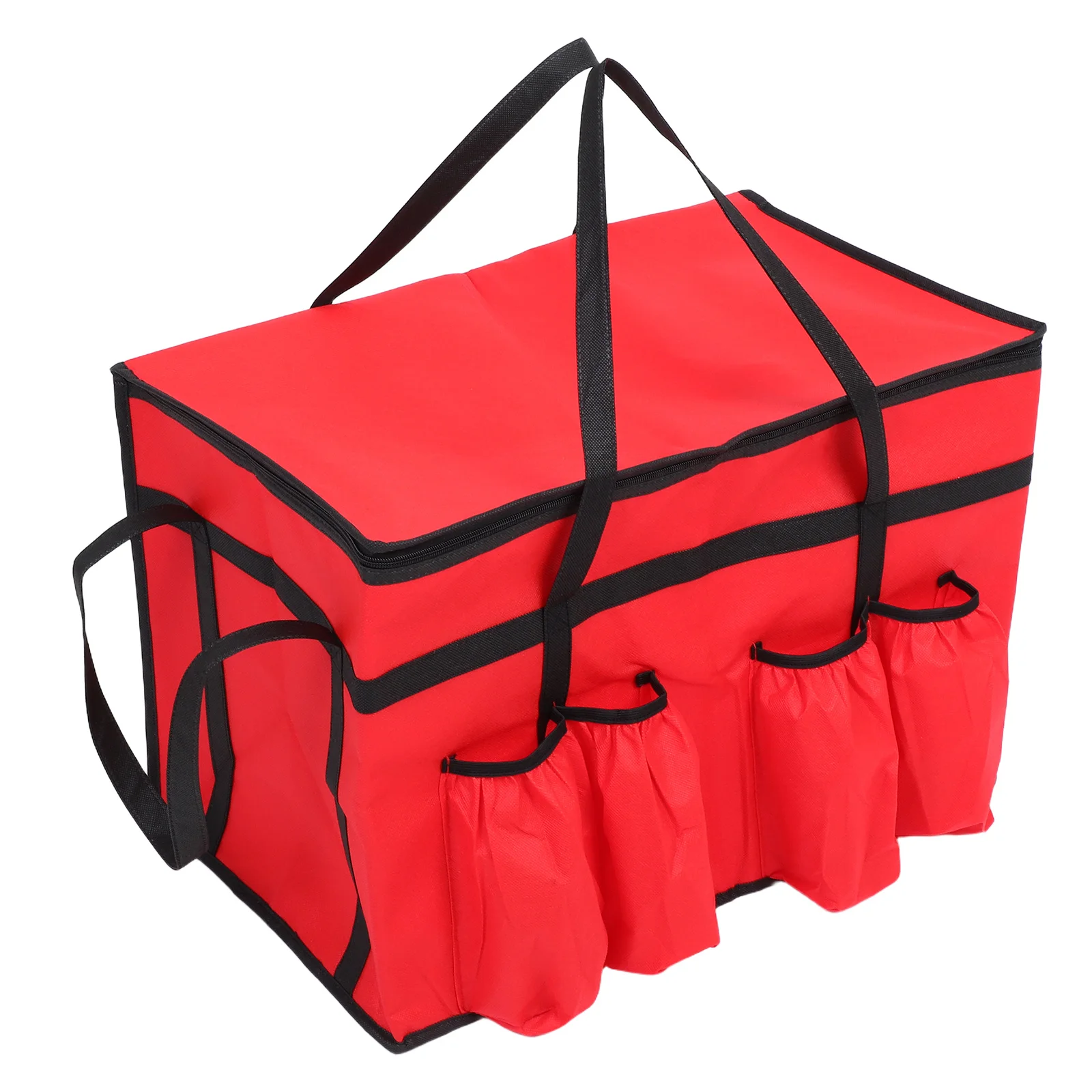

Reusable Insulated Picnic Cooler Bag 4 Cup Holders Large Capacity Thermal Food Carrier for Outdoor Activities Travel Red