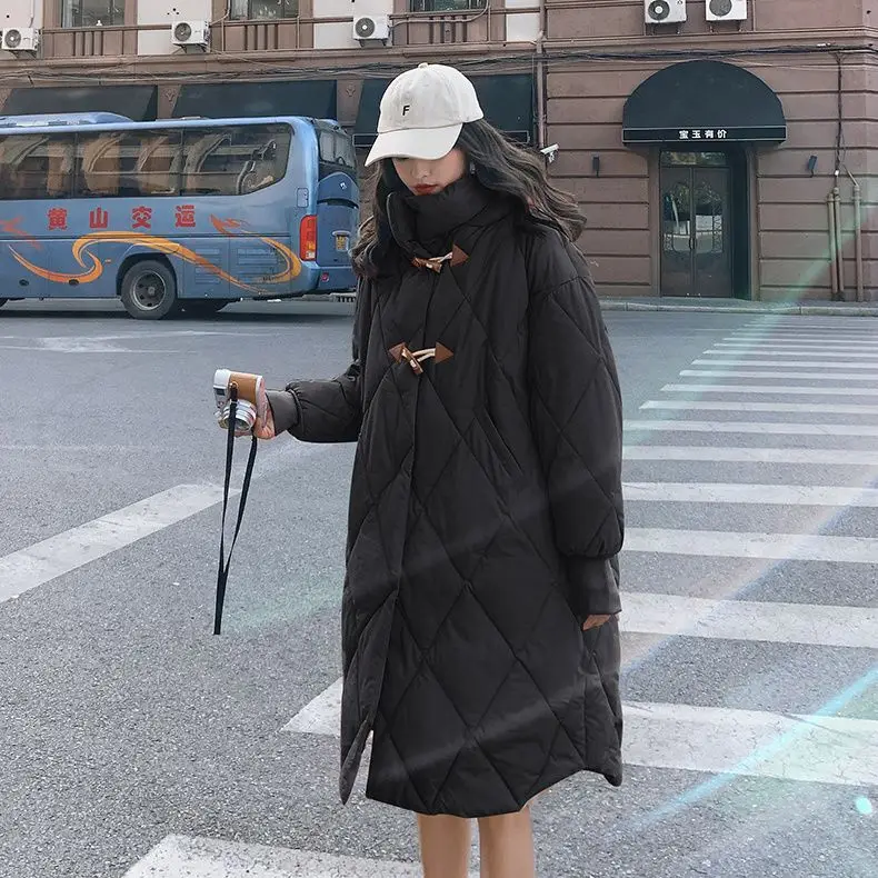 سترة نسائية للخريف والشتاء من القطن مقاومة للرياح وسترات واحدة الصدر #6