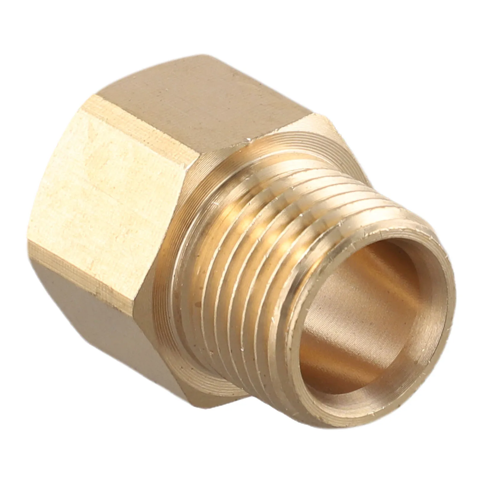 M22 14mm Female Thread To G1/2 Male Metric Adapter High Pressure Washer Brass Coupler 4500 PSI Universal Connector Cleaning Tool
