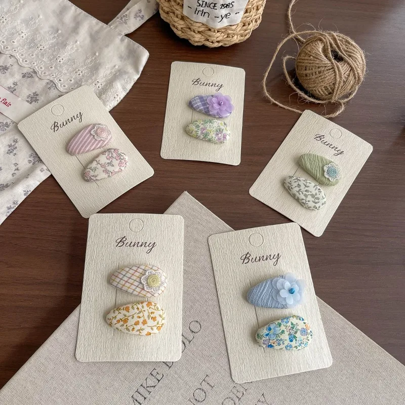 

Colorful Floral Mini Waterdrop BB Clip for Side Bangs Non Damage Soft Hair Holder Premium Sweet Cute Lightweight Daily Wear