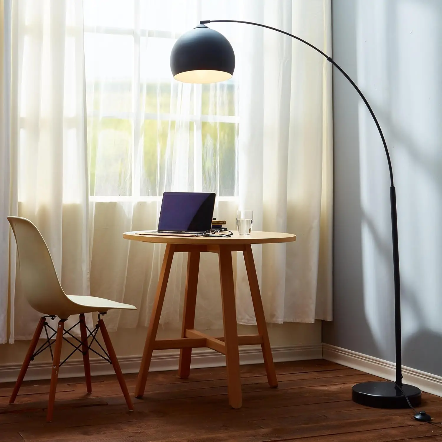 

66.93" Arc Floor Lamp for Living Rooms, Home Offices, Dining Rooms, Bedrooms with Faux Black Marble Base