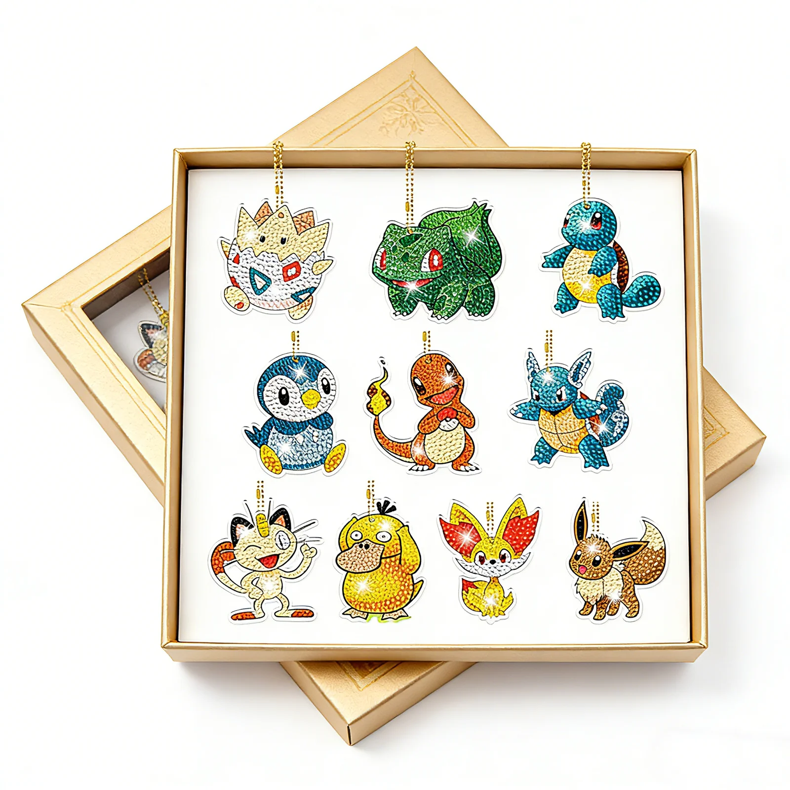 Pokemon Pikachu DIY Cartoon Diamond Painting Keyring Mosaic Embroidery Cross Stitch Bag Pendant Birthday Gift Diamond Keychain