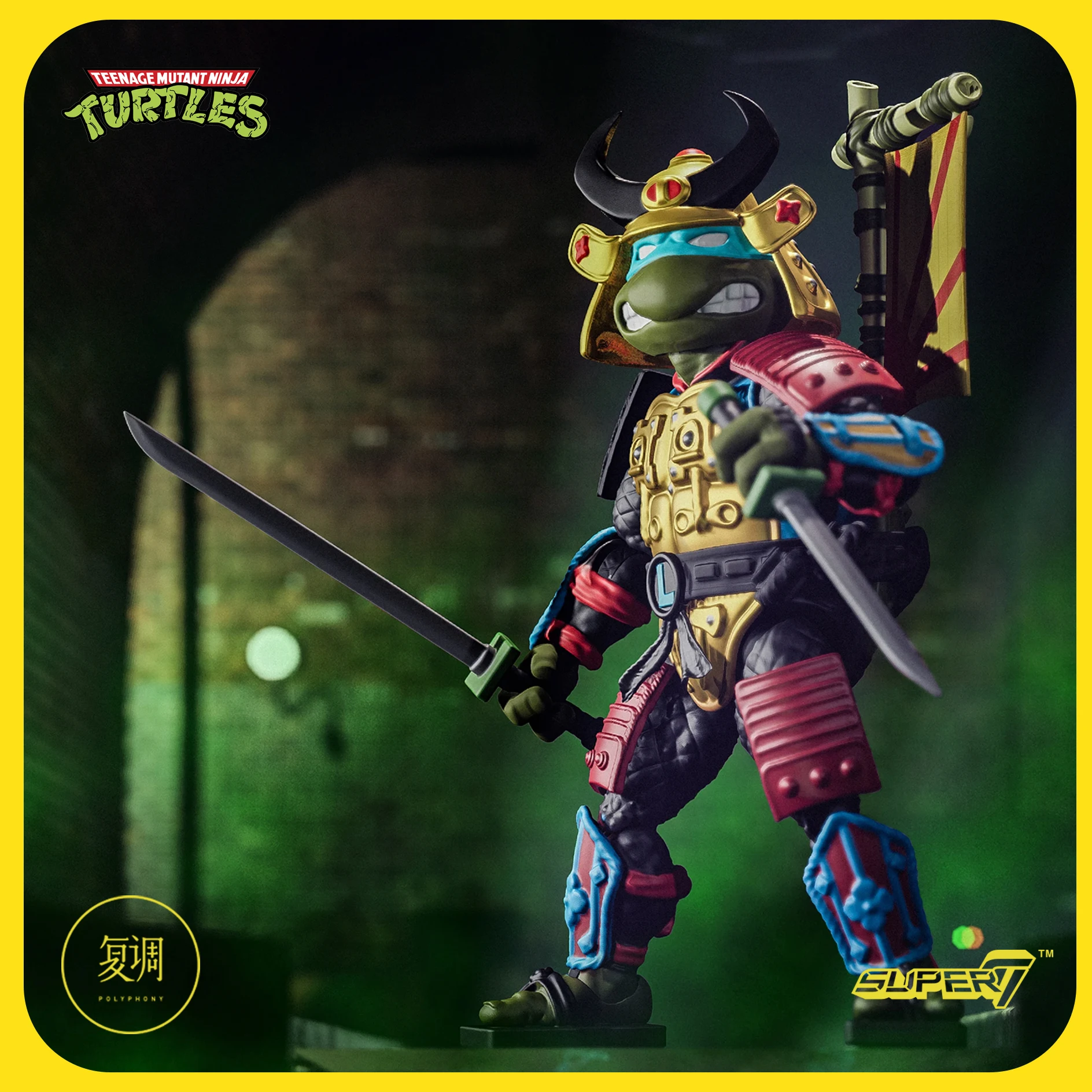 Super7 Teenage Mutant Ninja Turtles Ultimate 5 Thunderhorn Samurai Leonardo Lange Leatherheads Model Toy Gifts