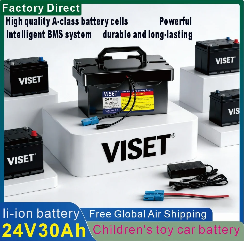 

New 24V30Ah Li-ion Battery for Power Wheels, 24 Volt Replacement Battery for Ride-On Cars & Toys, Lightweight and Long-Lasting