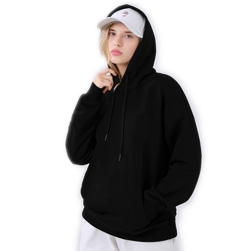

Fashion trend women's hoodie casual hoodie pullover women's top solid color hooded sweatshirt Y2K