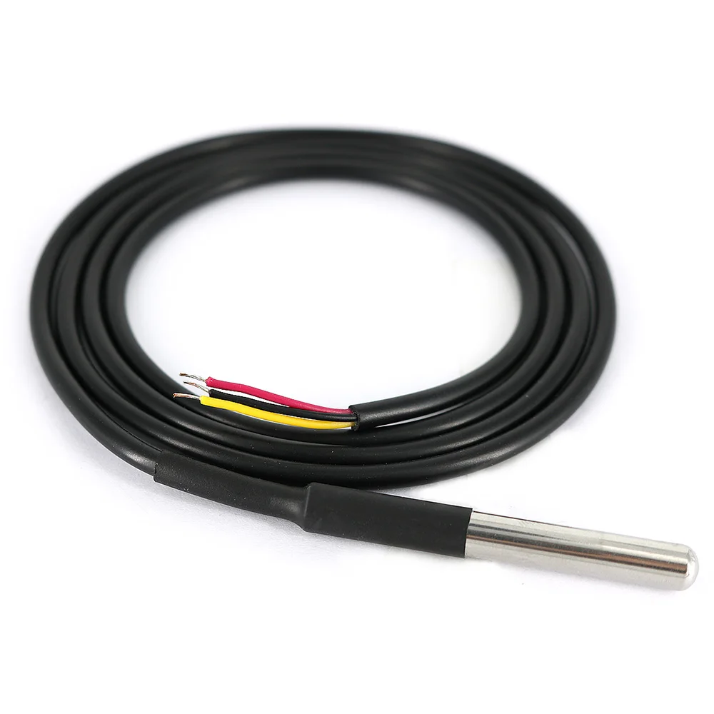 مقاوم للماء DS18B20 استشعار درجة الحرارة (100 سنتيمتر) + DS18B20 محول وحدة متوافقة لاردوينو