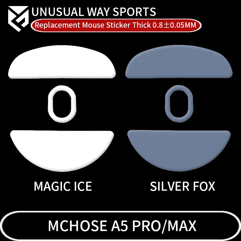 Unusual Way Sports Mouse Sticker Feet MCHOSE A5 Promax Cambered Surface PTFE Anti Collapse Magic Ice Silver Fox