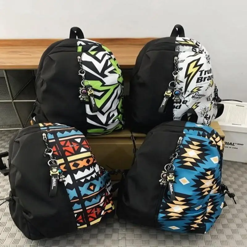 حقيبة ظهر مطبوعة متعددة الوظائف للطلاب بسعة كبيرة مع حقيبة ظهر من قماش أكسفورد مقاومة للماء ومقاومة للاهتراء وعصرية #3