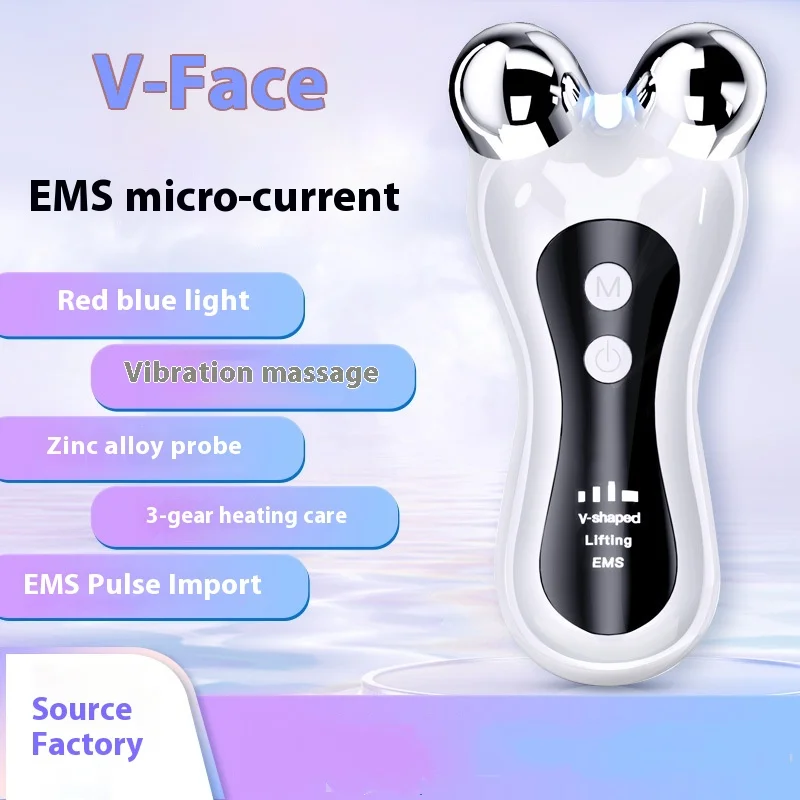 

Ems Микрострумовый лифтинг-инструмент Инструмент для введения красоты лица Бытовой роликовый массажер для омоложения лица