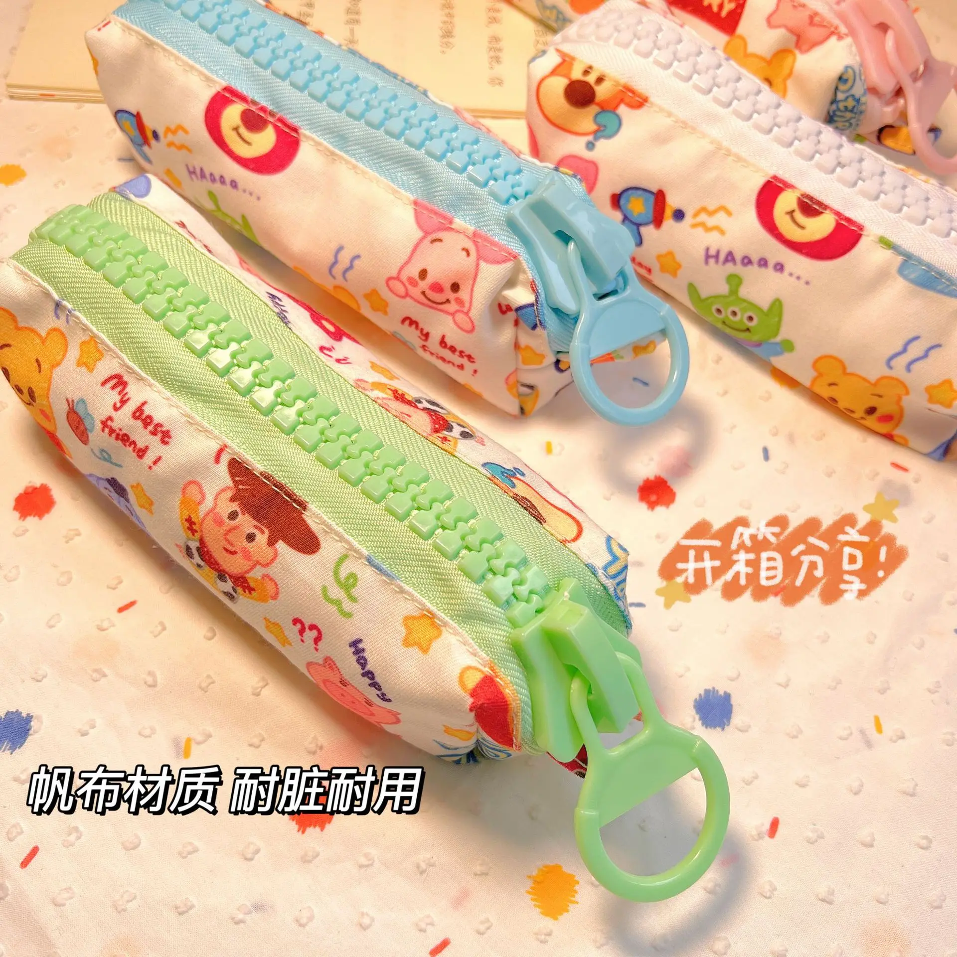 New Disney Toy Story creative handmade pencil case large capacity high value large zipper pencil case cute storage bag gift