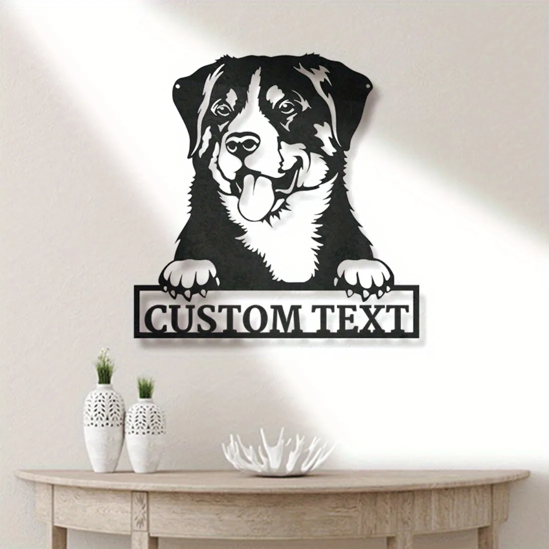 Benutzerdefinierte Appenzeller Sennenhund Hund Metallwandkunst – personalisierte Heimdekorationsschild, vielseitiges Metallschild ohne Strom.