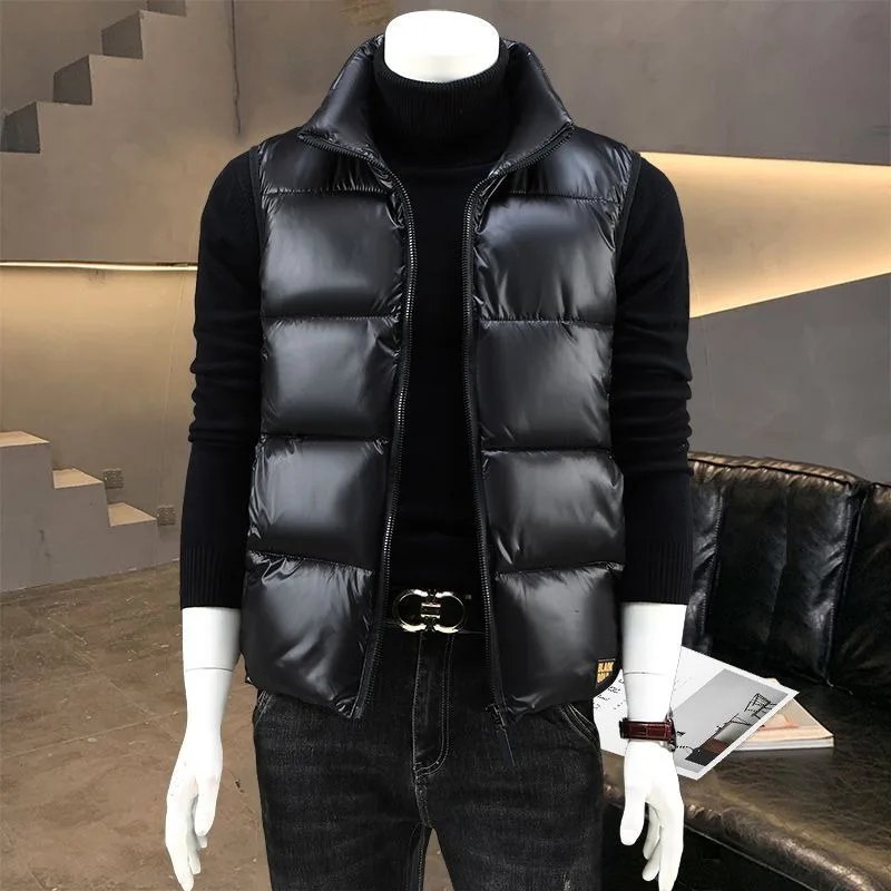 

Korean Style Trendy Vest for Men Autumn and Winter New Slim Fit Down Cotton Waistcoat Youth Cotton Vest Jacket Outer Wear
