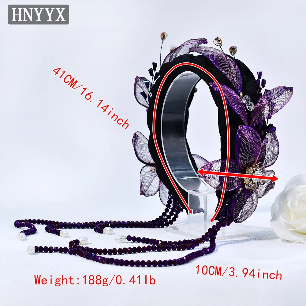 HNYYX Thick Sponge Headband for Women Fashion Girl Wide Hair Band Baroque Head Hoop Gorgeous Women Hair Accessories A370