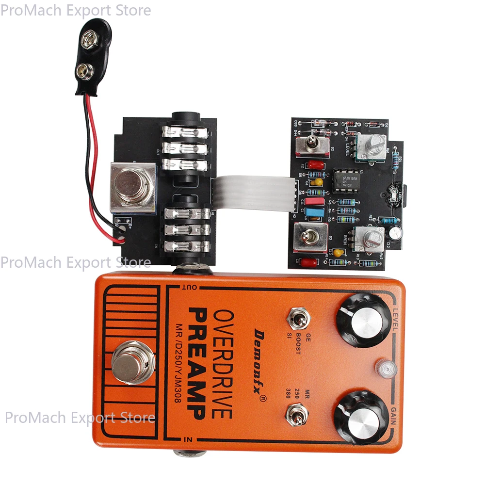 دواسة جيتار Demonfx-DOD250، Distion، Handmande، Overdrive، JHS، أصفر ورمادي 250، عرض، DOD250، YJM308، Yngwie، PREAMP