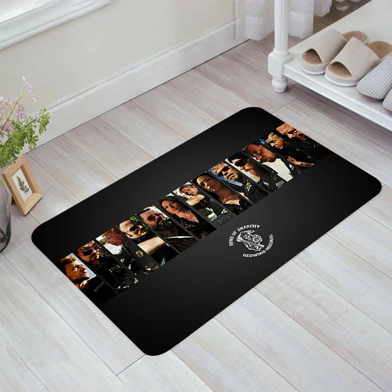 

Sons of Anarchy Tv Series Floor Mat Home Room Rugs Kitchen Carpet Balcony Doormat Entrance Door Carpets Foot Rug Mats Bathroom