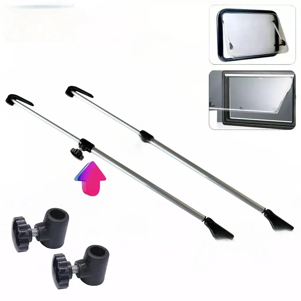 2pcs Caravan Window Fixing Locks Telescopic Pole Limiter Knob Limiter Black Durable Caravan Window Accessories