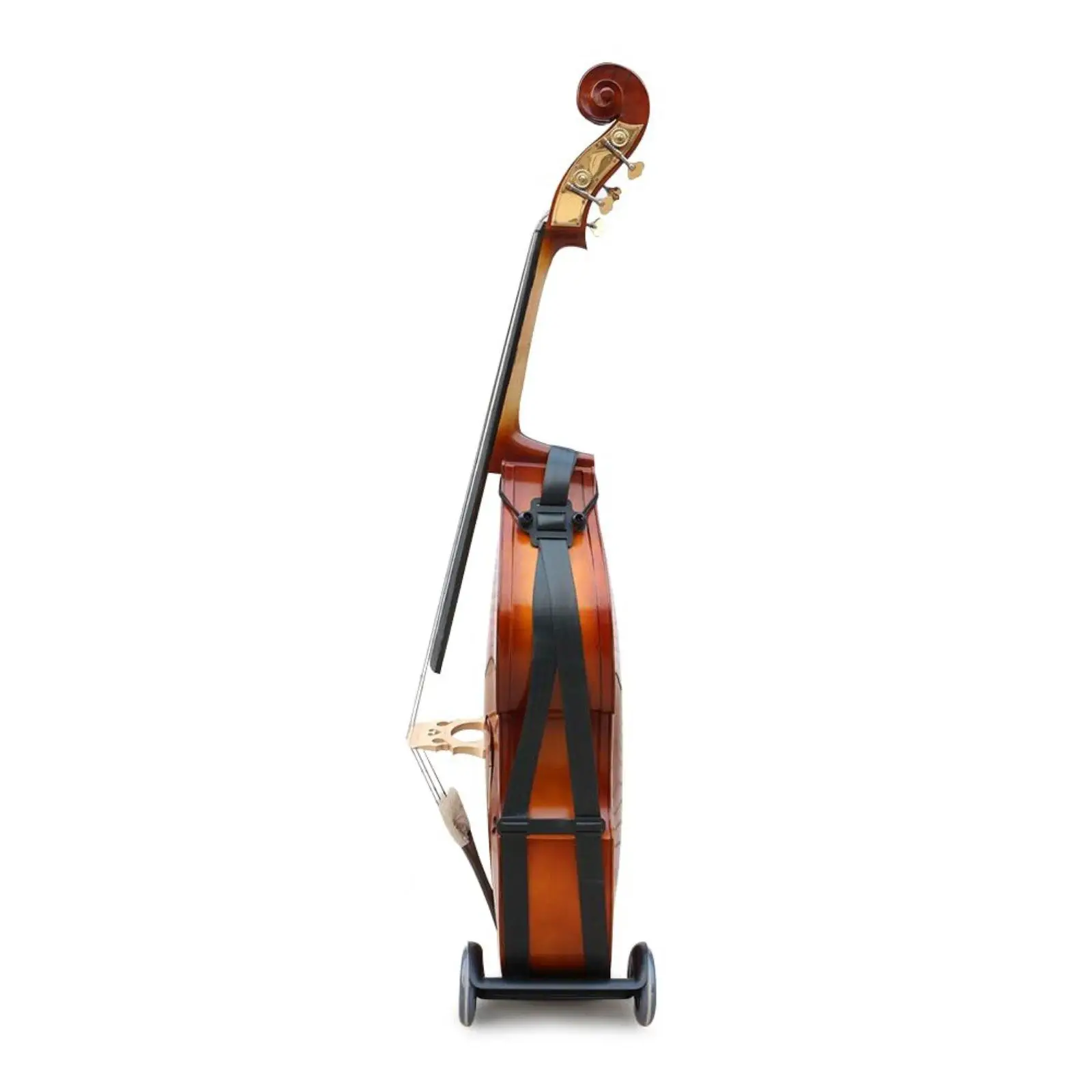 Upright Double Bass Cart Indoors Outdoors Lightweight Adjustable Strap