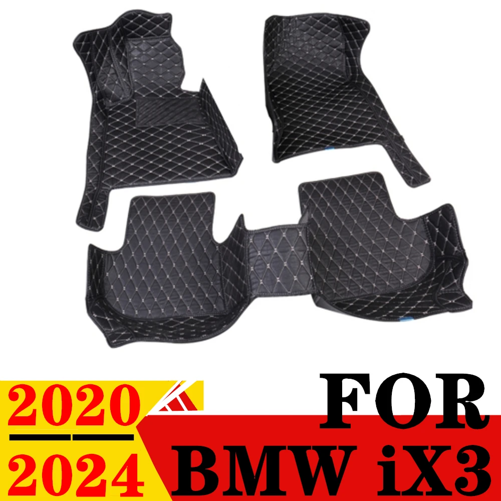 

Автомобильные коврики WZJ для BMW iX3 2024 2023 2022 2021 20, водонепроницаемые, под заказ, XPE, передняя и задняя напольная подкладка, коврики для ног