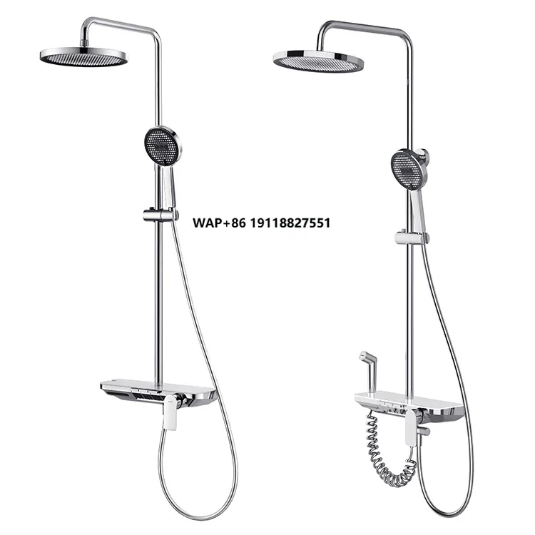 

Bathtub Faucet with Waterfall Spout Shower Mixer and Head Pause Spray Pattern