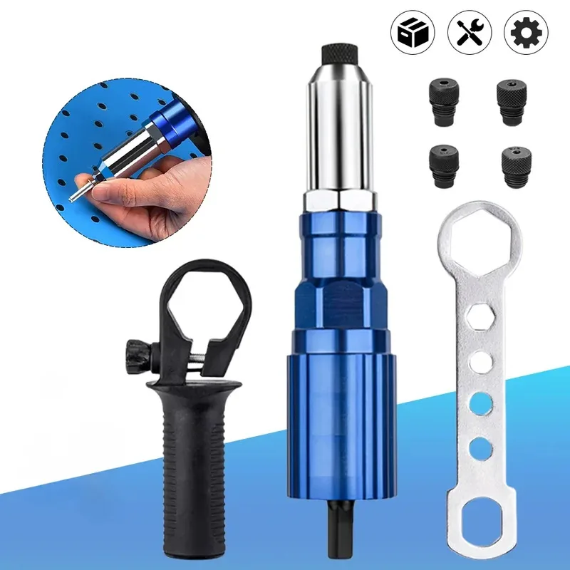 Riveting Machine Electric Rivet Gun Adapter 2.4-3.2-4.0-4.8mm Riveting Tools Home Riveting Machine For Electric Drills