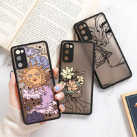 Hard Matte Aesthetic Phone Case For Samsung Galaxy S24 Ultra Cases S23 FE  S22 Plus S21 S20 FE Note 20 Ultra 10 Plus Funda Cover