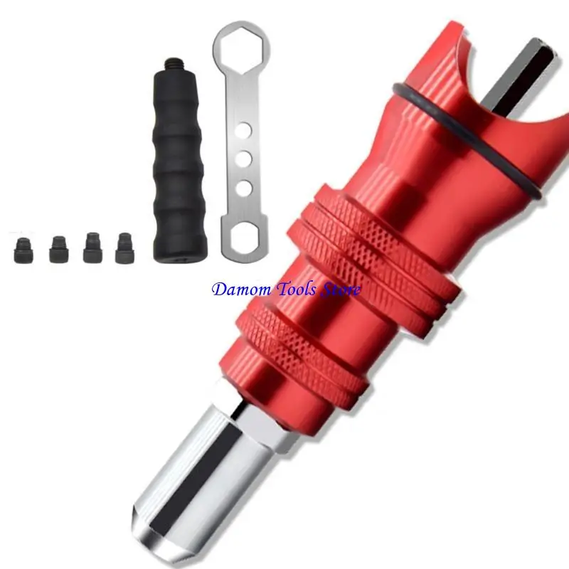 57BE Professional Professional Prow Puns Adapter Adapter Adapter Adapter Tool Tool Tool Tool Tool For Rivets مع مقبض قابل