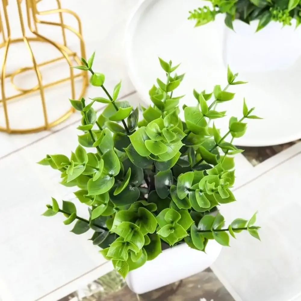 Artificial Potted Plants Simulation Eucalyptus Lavender Greenery Desktop Ornaments Home Decor Indoor Desk Office Decoration