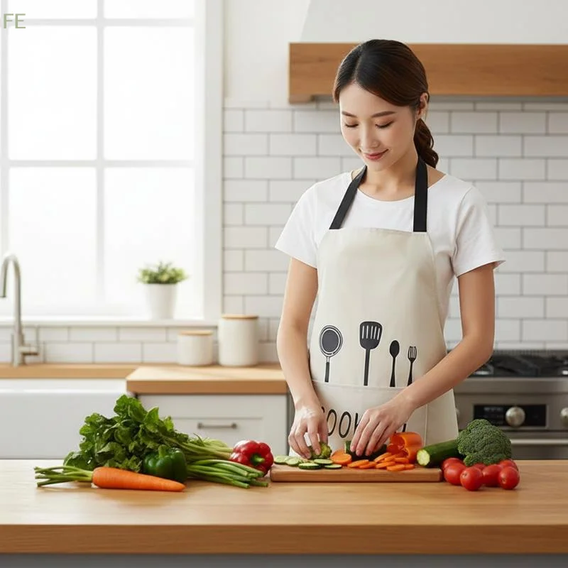 Delantal de lino a rayas con cinturón de tela de algodón fino, resistente a manchas y aceite, delantal de trabajo para café, accesorios de cocina