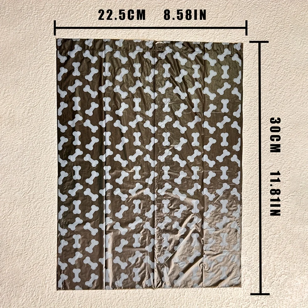 10/20 قطعة من أكياس قمامة الكلاب المطبوعة على شكل عظمة - أكياس سميكة ومتينة ومقاومة للرائحة للحيوانات الأليفة بألوان عشوائية للكلاب والقطط الداخلية والخارجية