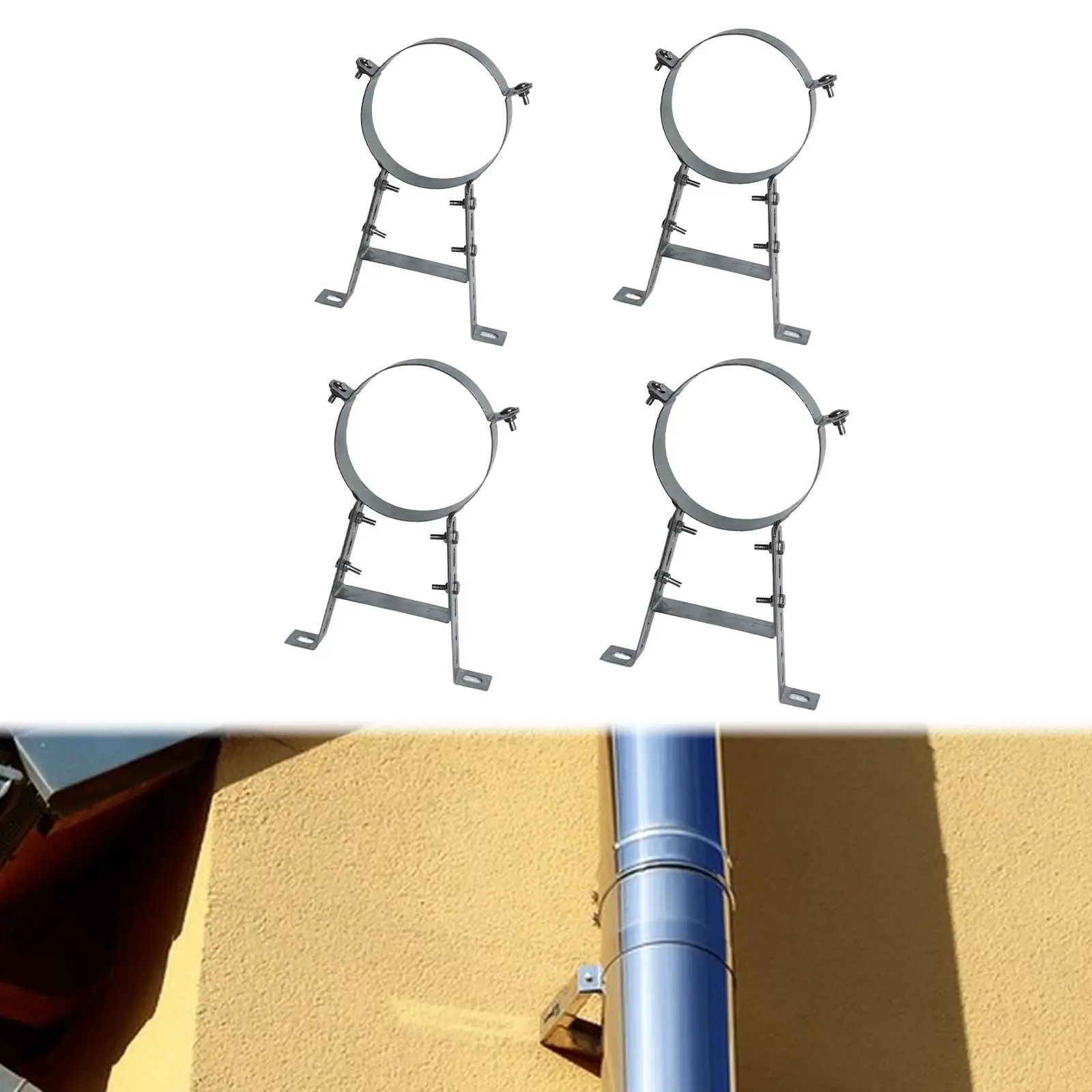 

Chimney Wall Strap,Pipe Holder Gas Vent Pipe Strap,Flue Liner Clamp,B Vent Wall