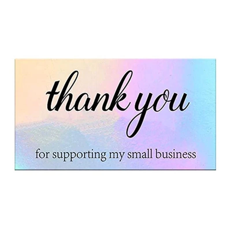 50pcs Thank You for Your Order Business Cards Shopping Purchase Thanks Greeting Cards Appreciation Card for Small Business 5x9cm view 5
