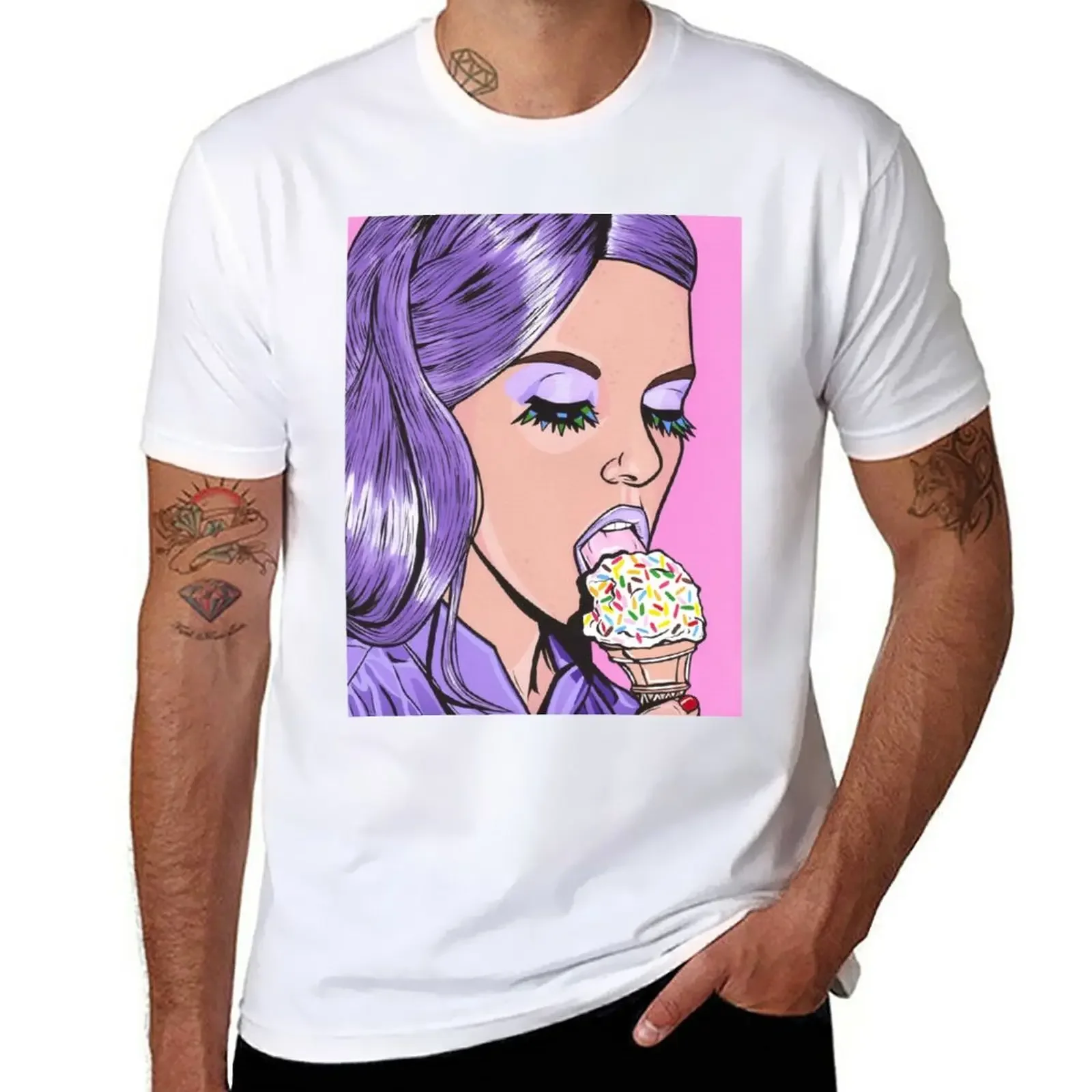 Ice Cream Girl T-Shirt customs design your own cute clothes summer top mens white t shirts