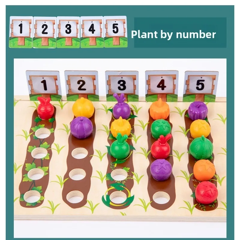 

Hot Selling Montessori Early Education Tabletop Game Cognitive Learning Pastoral Themed Educational Interactive Play Set