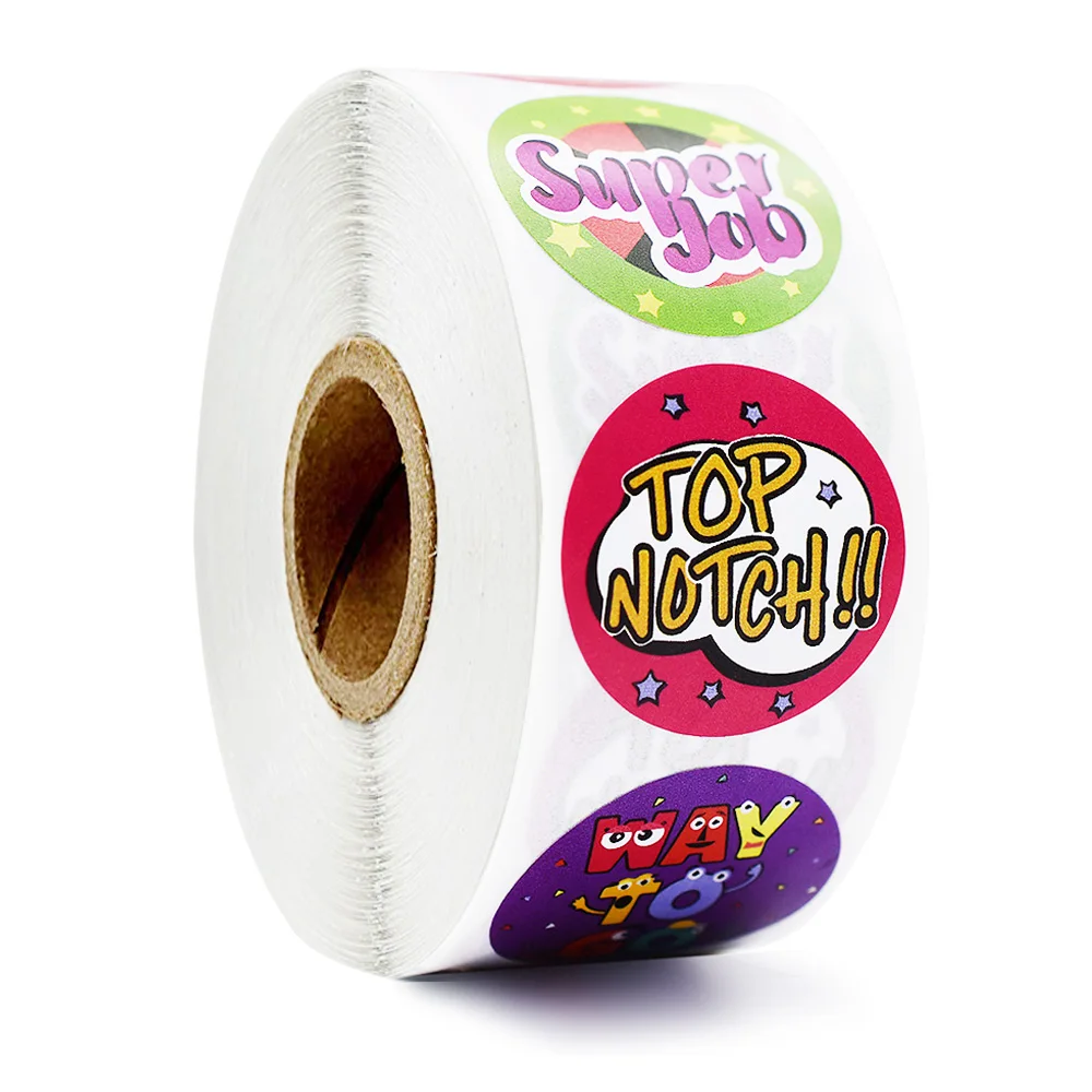 500Pcs Reward Sticker Cartoon Cute Words English Very Good Sticker school teacher Reward Student Classic Encouragement Sticker