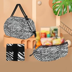 Portable Supermarket Shopping Storage Bag Foldable Retractable Environmentally Friendly And Reusable Pouch Ultra-compact