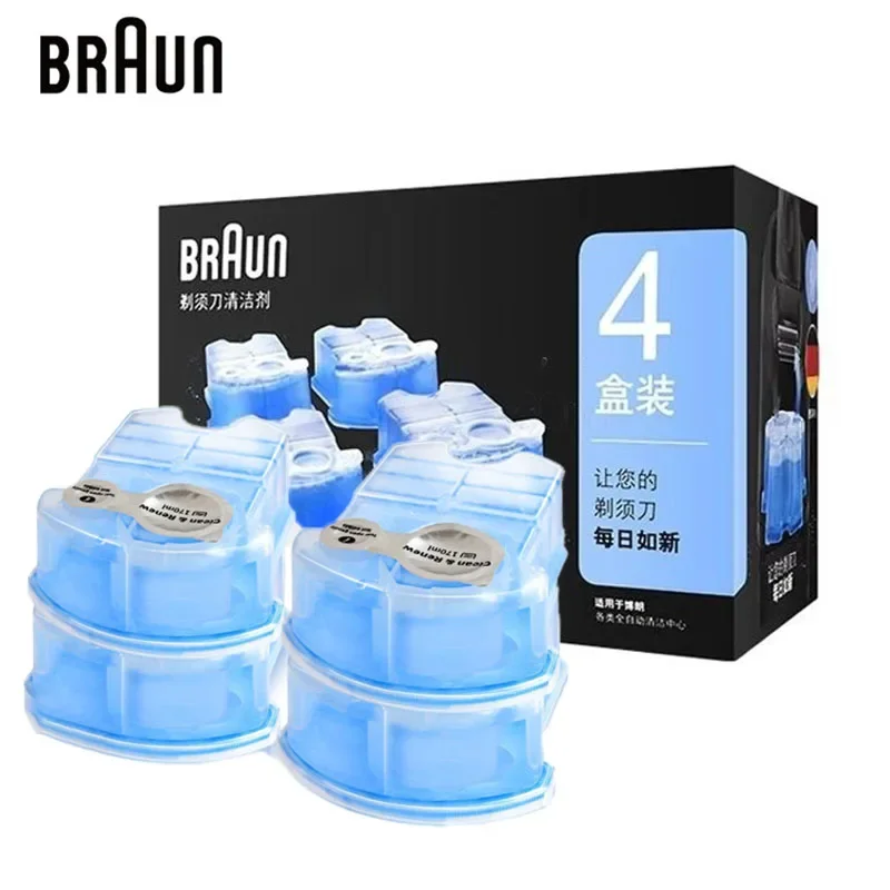 Braun Cleaning Solution Shaver Cleaning Renew Cartridge for Braun Shaver Cleaning Center Clean Stubble Germ Off The Shaver Head