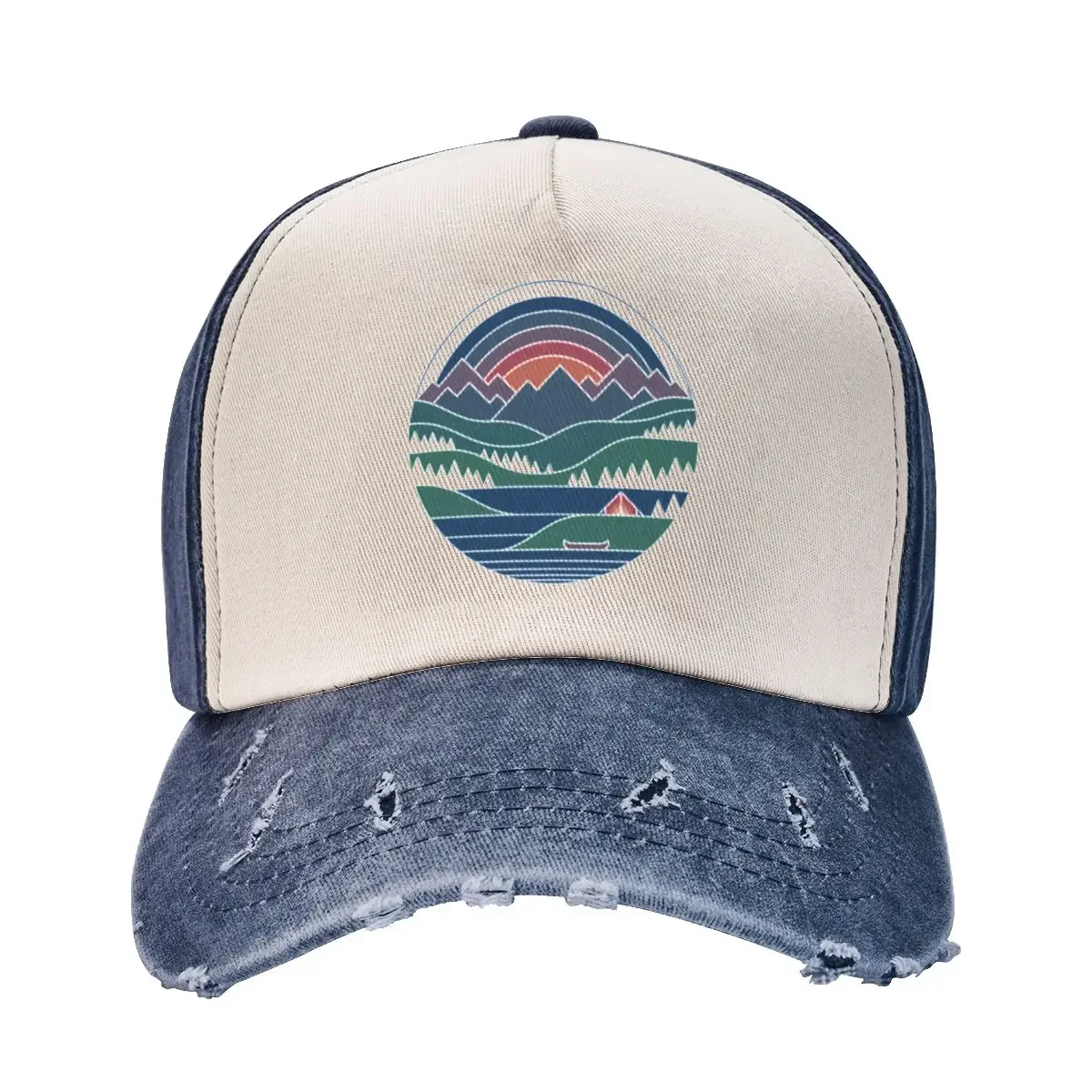 The Lake at Twilight Cowboy Hat Sunhat Sports Caps New In Hat Cosplay Women Hat Men's