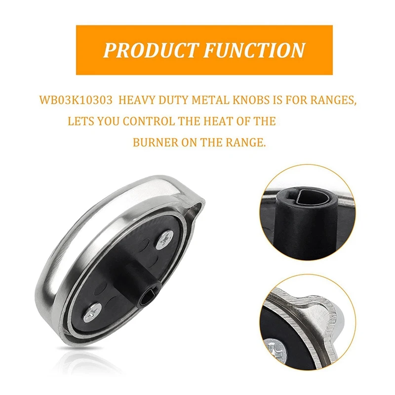 5 buah knotombol kontrol pembakar permukaan kenop kompor menggantikan Parts, AH3486484, EA3486484, 1810427 suku cadang
