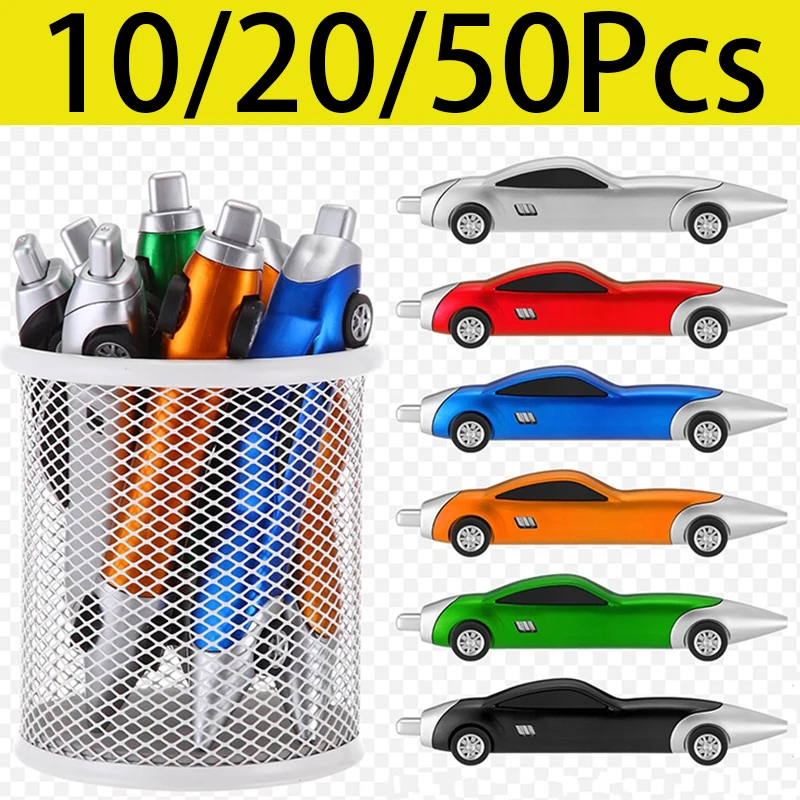 10/20/50Pcs Racing Car Design Ballpoint Pens Stationery Funny Novelty Drive Children Gifts Mini Toy Shape Car Modeling Pen