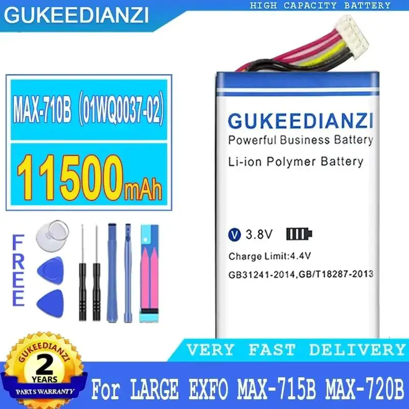 Batería para Probador de Fibra Óptica Max-710B 01WQ0037-02 11500mAh para Exfo Max-715B Max-720B Max-730B 710B Max-720C Max-730C OTDR
