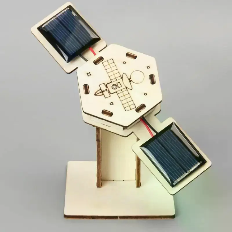 1 conjunto criança estudante educação treinamento científico equipamento experimental brinquedos a vapor diy solar satélite brinquedo de montagem artificial