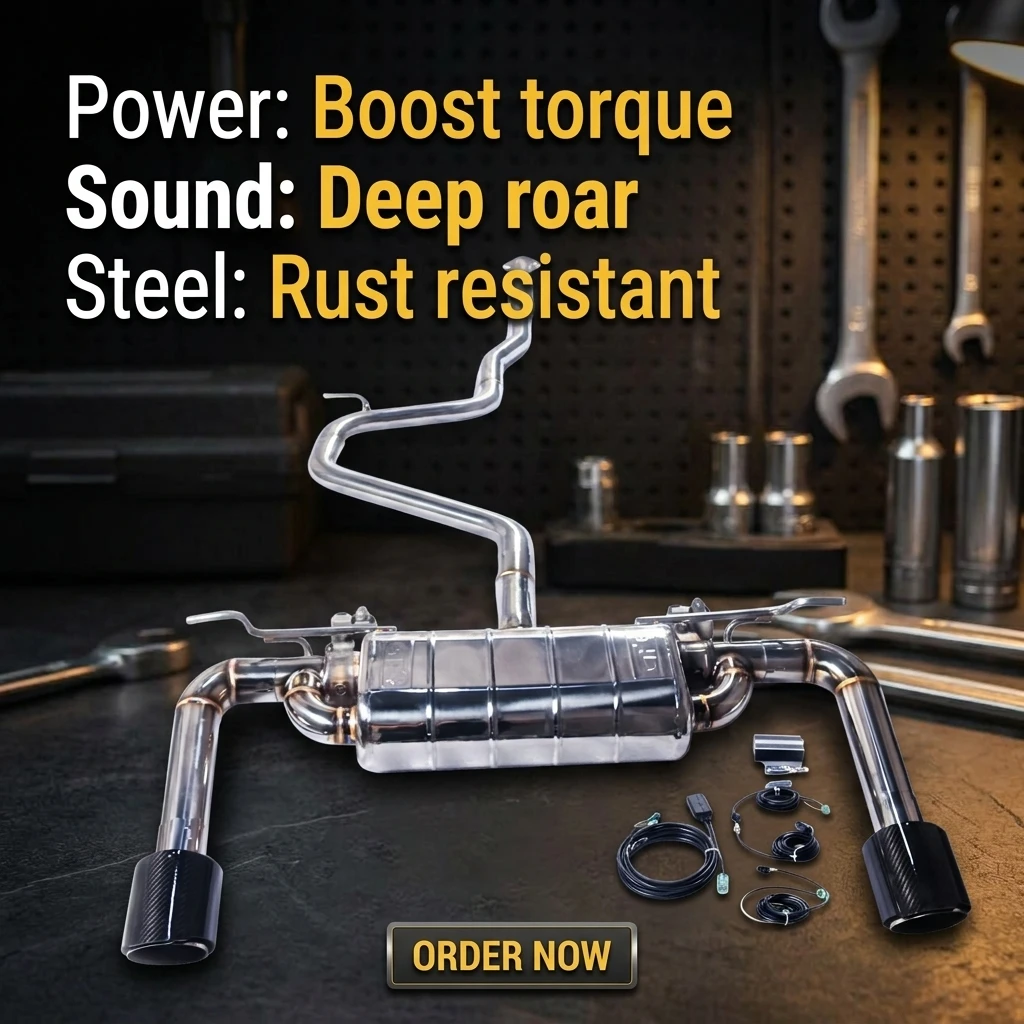 For Exhaust  2016-2020 d Focus ST 1.5T 1.6L 2.0T High-permance 304SUS Valvetronic Exhaust System with Muffler
