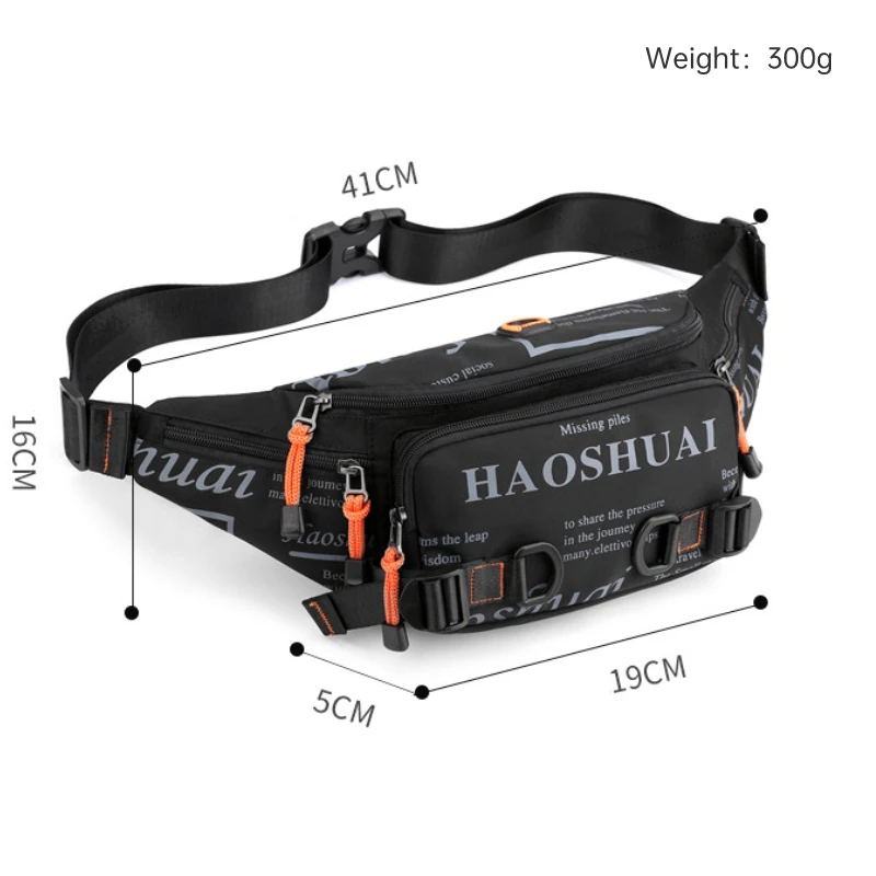 Marsupio da uomo Outdoor Fashion Sports One Shoulder Messenger Chest Bag grande capacità multifunzionale Nylon impermeabile SUZAOZHE