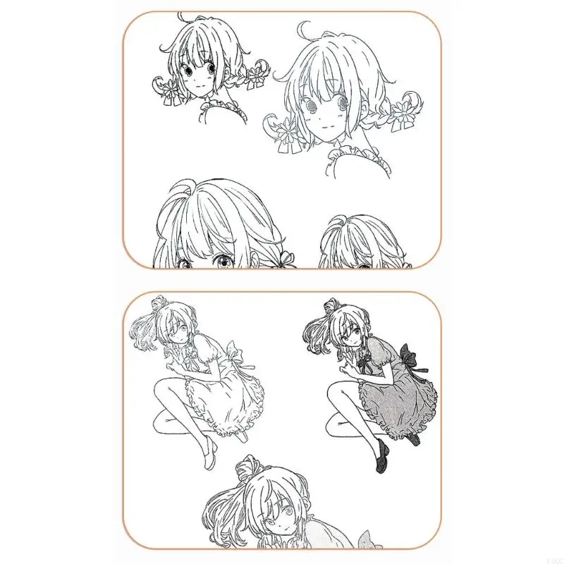 Animes Character Line Comics Drawing Pad With Multiple Templates For Students And Art Enthusiasts D5QC