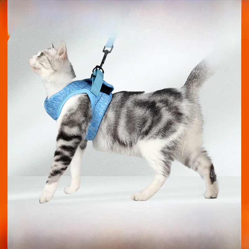 Cross-border Pet Supplies Cat Traction Rope Anti-off Vest Sponge Cat Walking Rope Amazon Explosion Cat Vest Cat harnesses Gatos