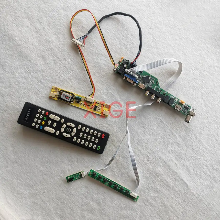 

For M185XW01 LQ185T1LGN2 HT185WX1 LM185WH1 Matrix Controller Drive Board Kit LVDS 30-Pin 1366*768 2CCFL 1366x768 HDMI+VGA+AV+USB