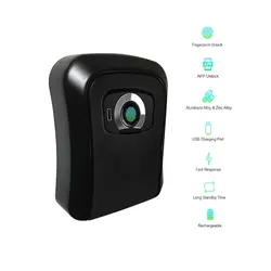 Smart Fingerprint Key Storage Box APP Unlocking 100 Groups Fingerprints Rechargeable Smart Key Box Durable Alloy Key Safe Box