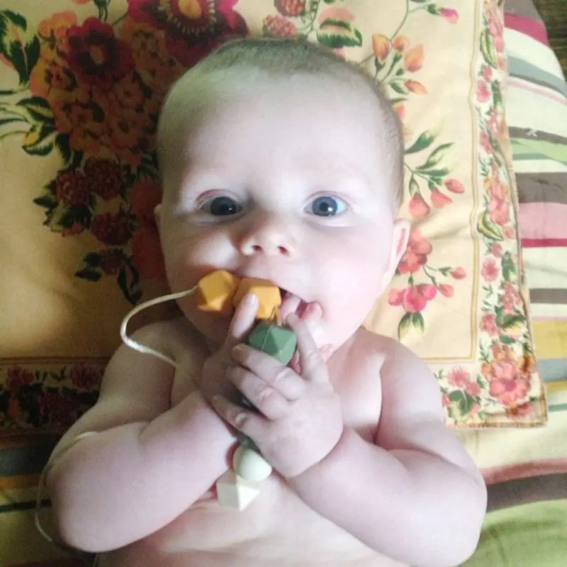 สวมใส่ยางซิลิโคนฟัน Sensory Chewing ของเล่นจี้ทำความสะอาดง่าย Sensory Chew สร้อยคอ Teether สร้อยคอของเล่น D5QA